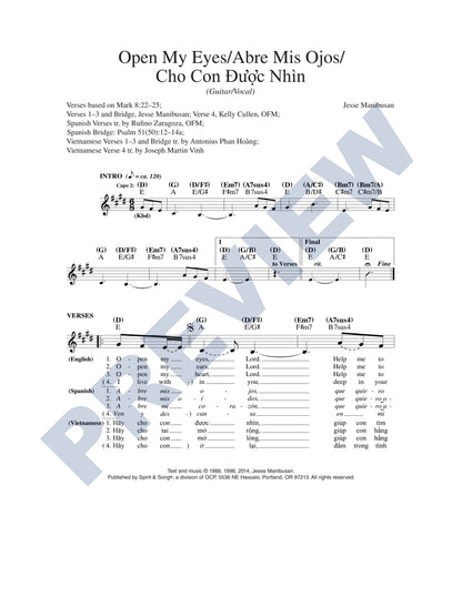 Open My Eyes/Abre Mis Ojos/Cho Con Duoc Nhin