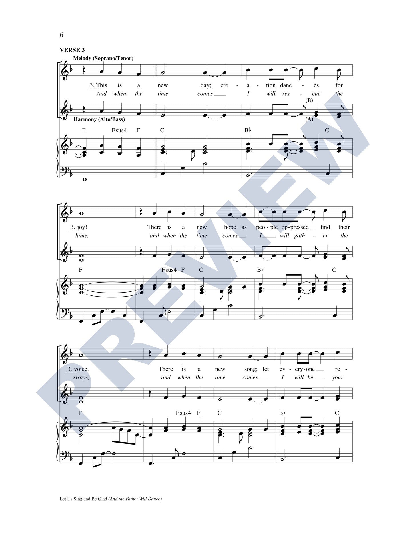 Let Us Sing and Be Glad/And the Father Will Dance