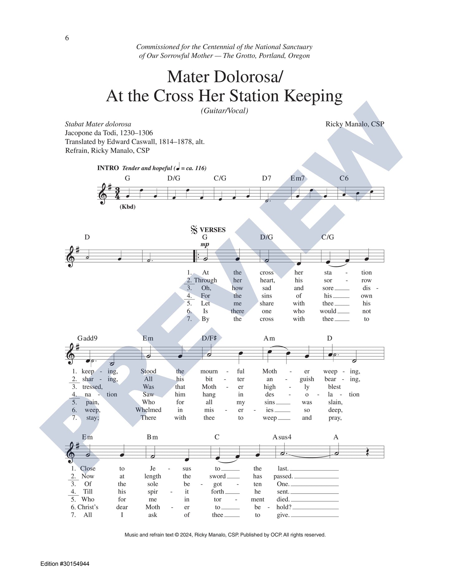 Mater Dolorosa/At the Cross Her Station Keeping