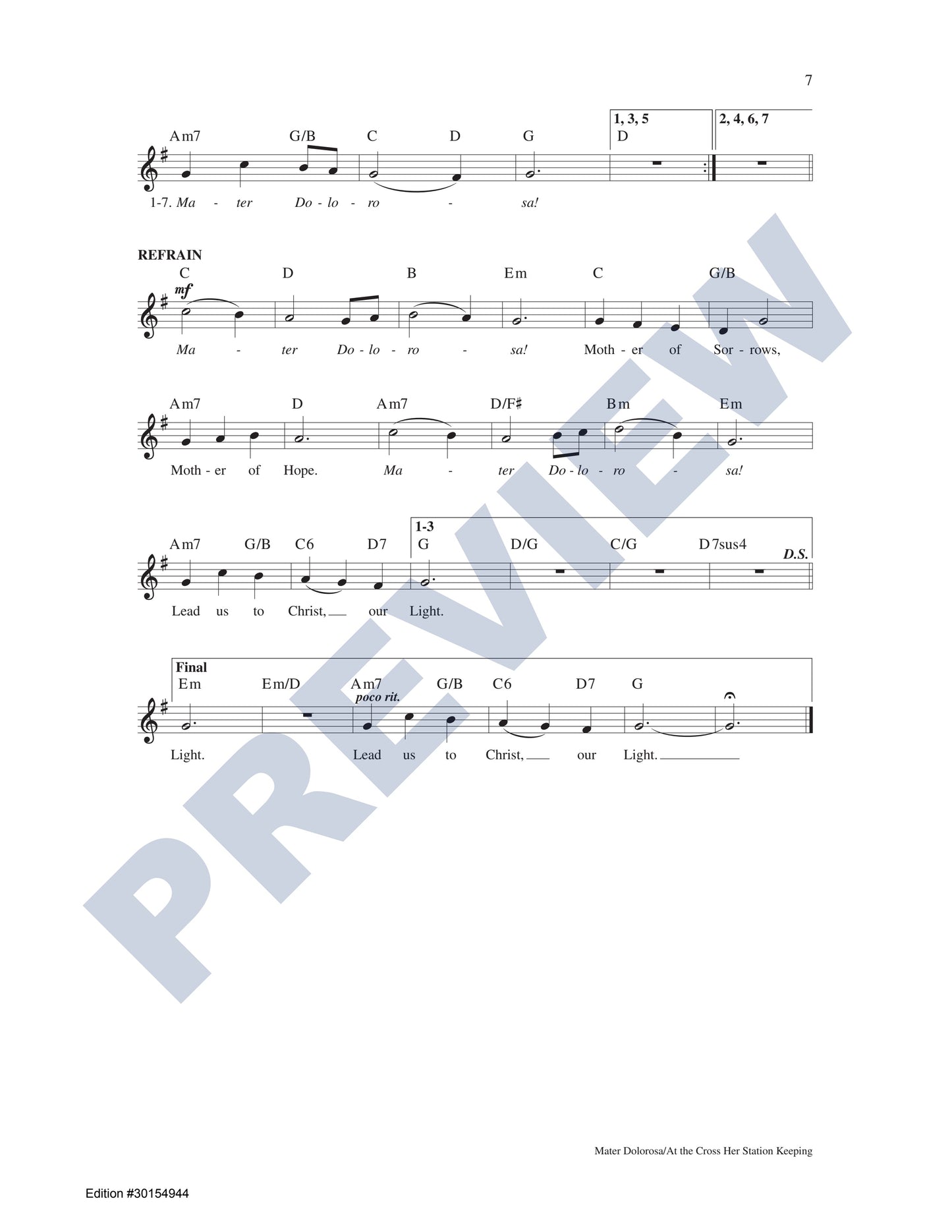 Mater Dolorosa/At the Cross Her Station Keeping