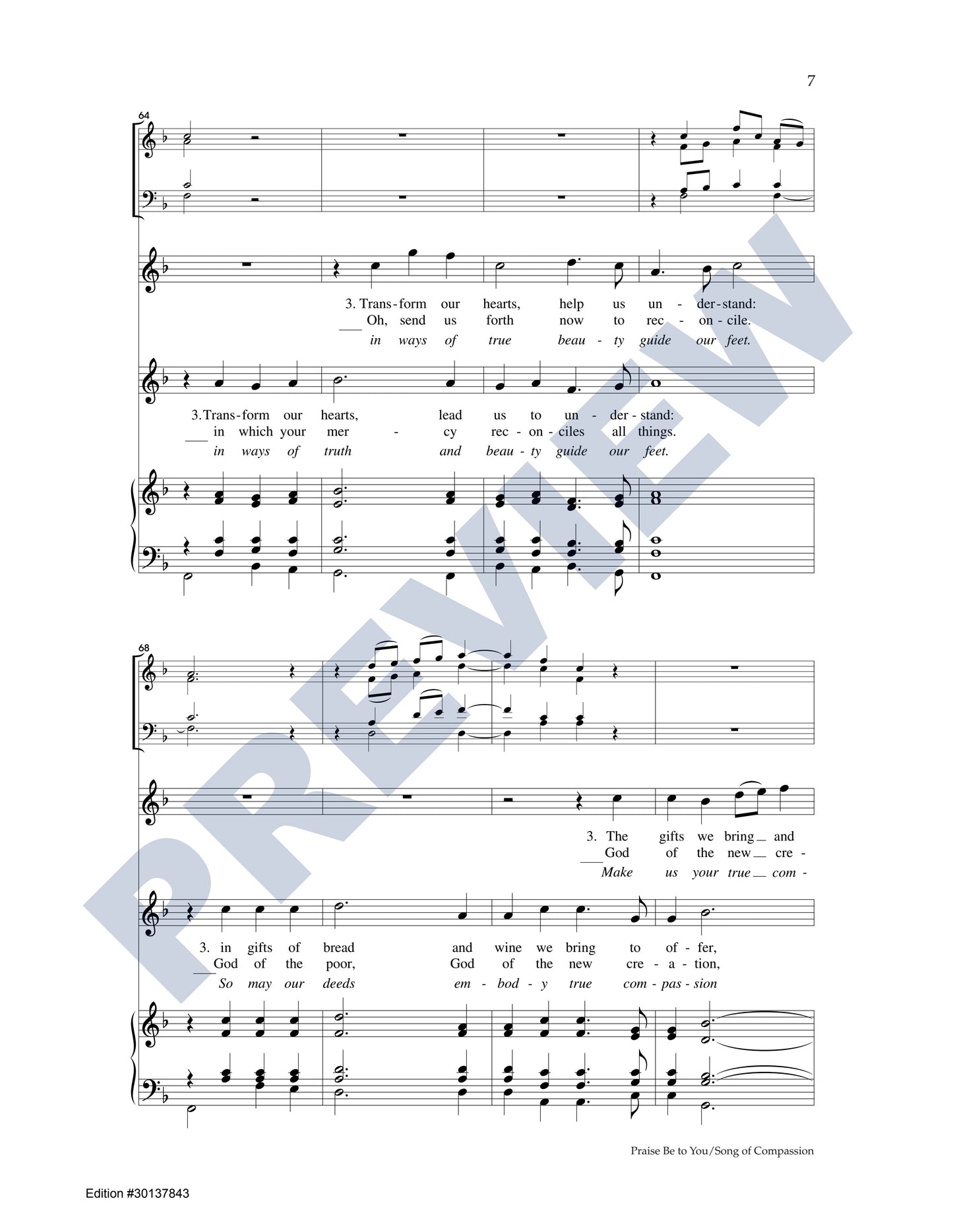 Praise Be to You/Song of Compassion
