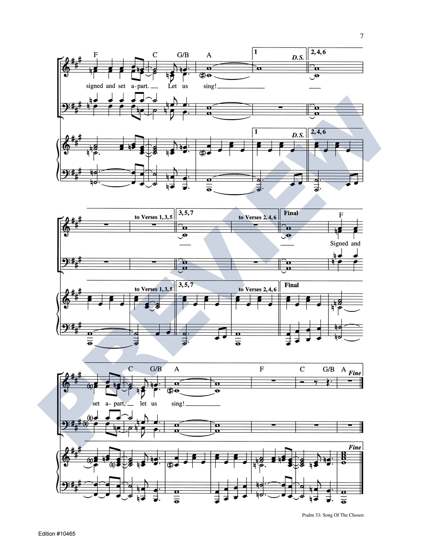 Psalm 33: Song of the Chosen
