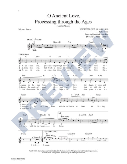 O Ancient Love, Processing through the Ages