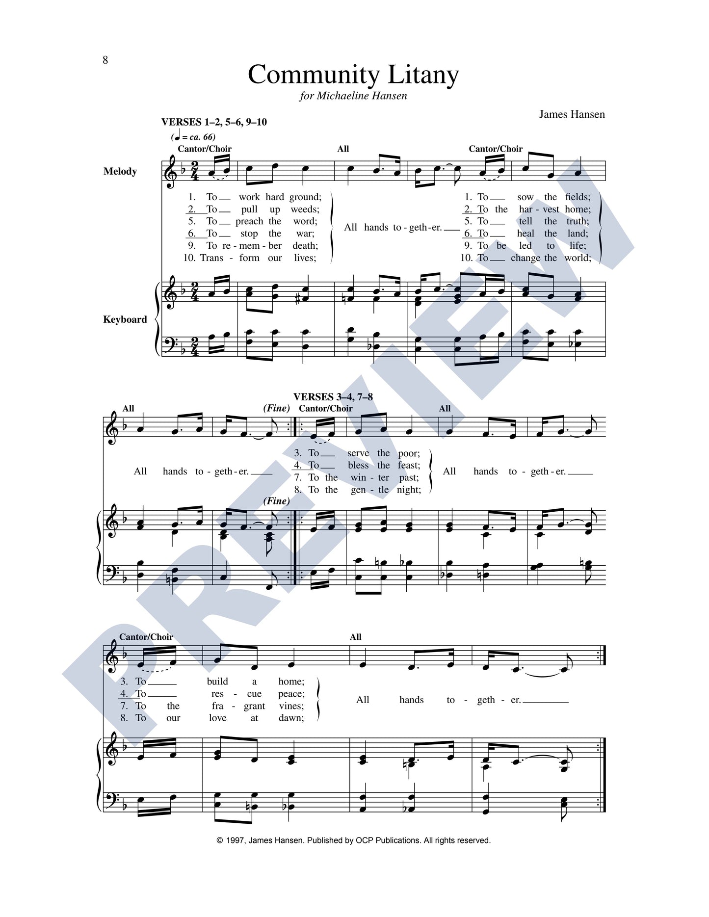 Four Little Litanies (With Themes for the Millennium)
