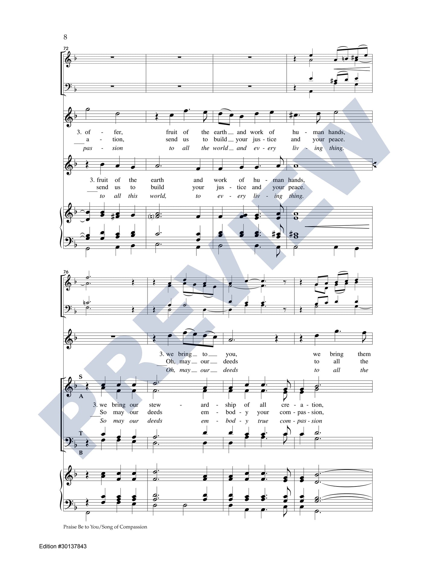 Praise Be to You/Song of Compassion