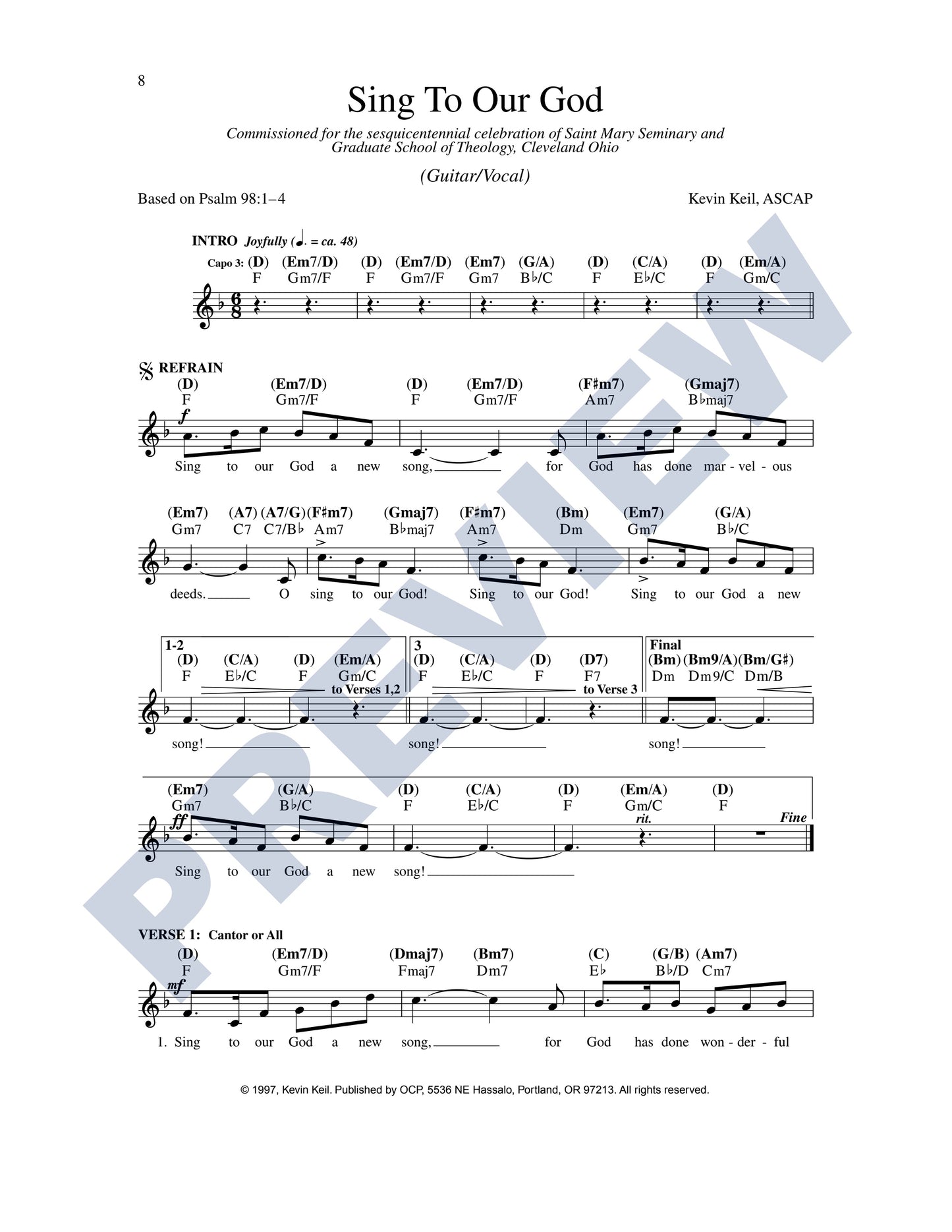 Sing to Our God