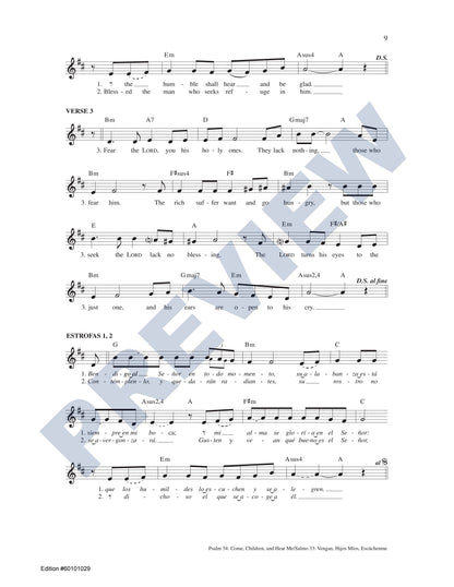 Psalm 34: Come, Children, and Hear Me/Salmo 33: Vengan, Hijos Míos, Escúchenme