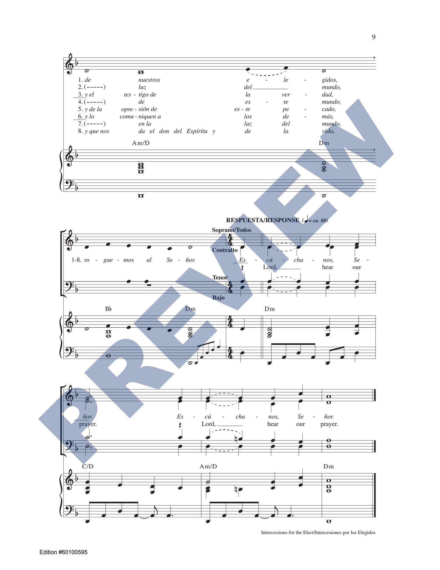 Intercessions for the Elect/Intercesiones por los Elegidos
