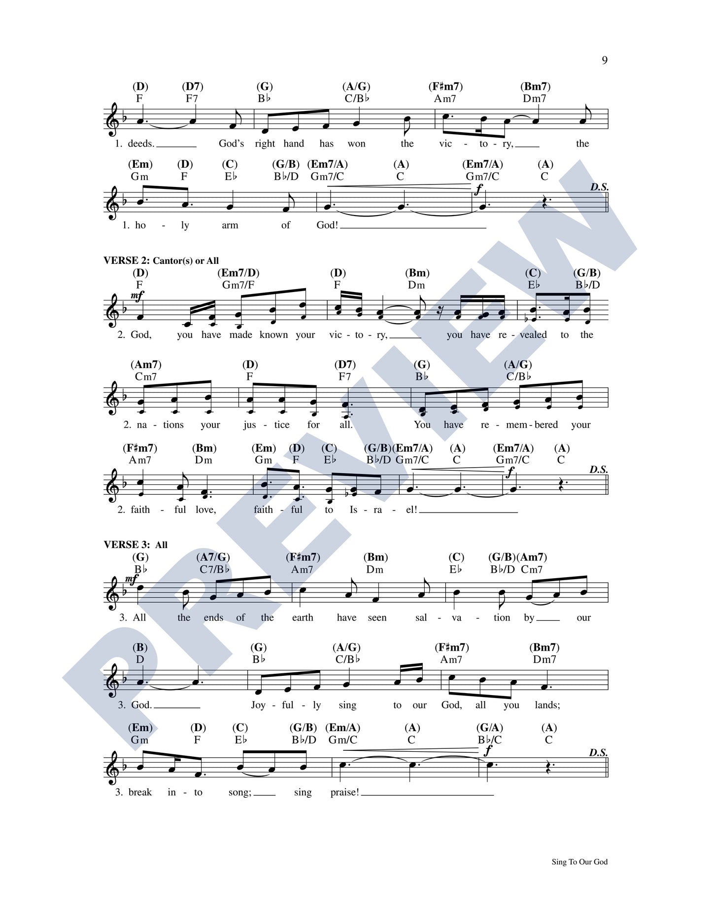 Sing to Our God