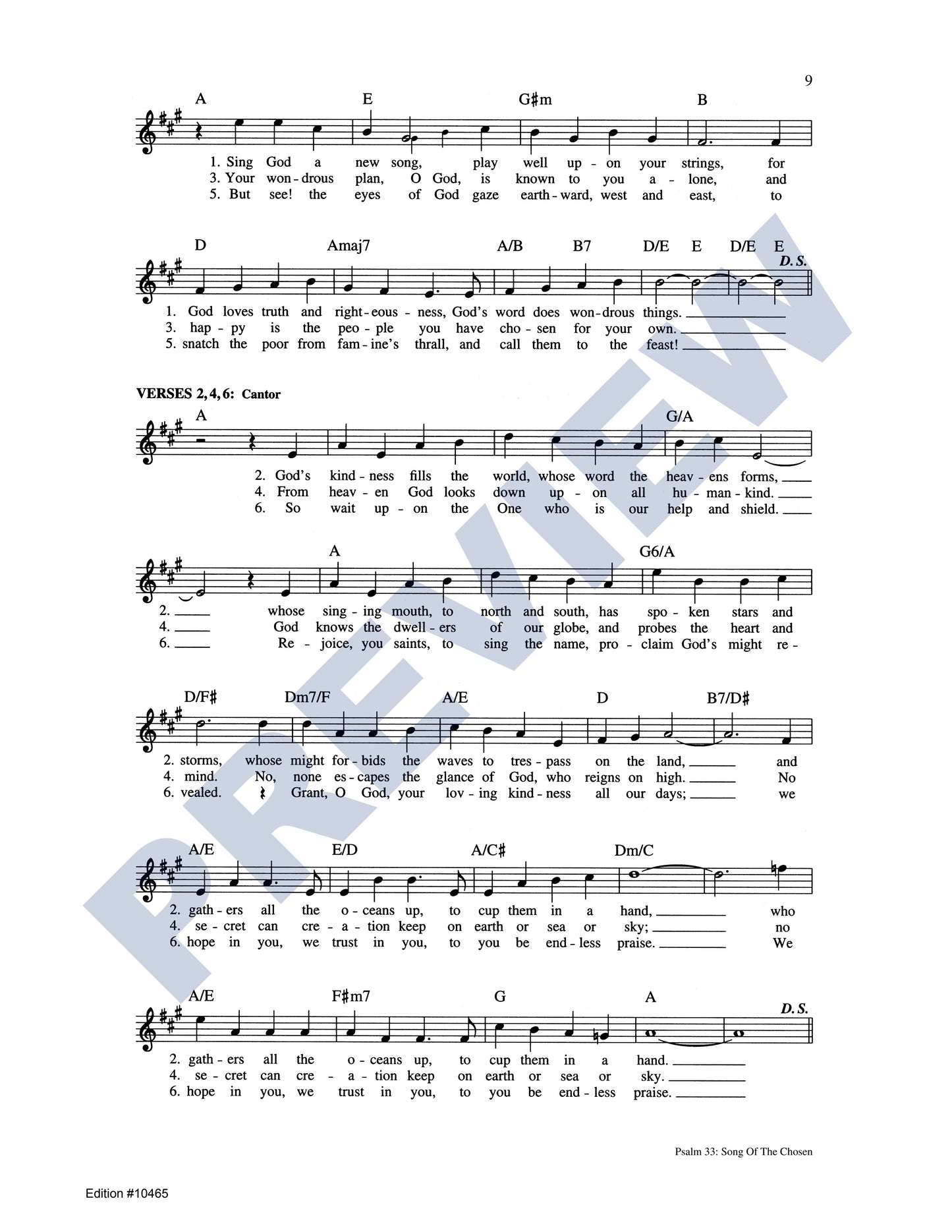 Psalm 33: Song of the Chosen