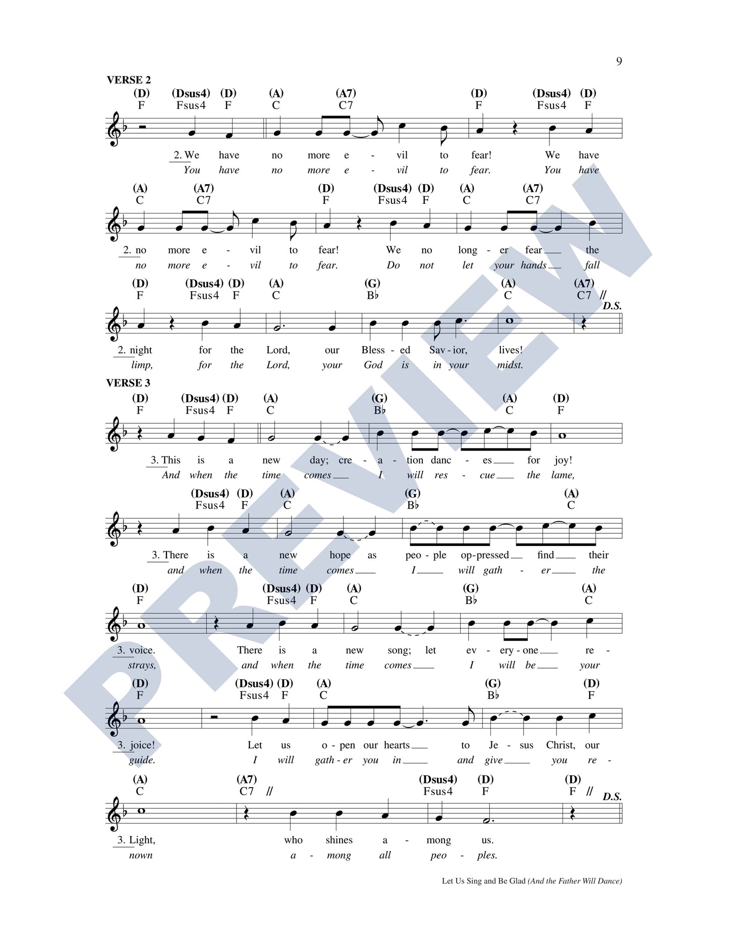 Let Us Sing and Be Glad/And the Father Will Dance